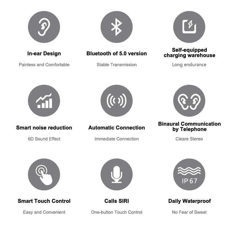 BLE Smartwatch Earbuds 2 In 1 TWS T90 Screen Touch Watch