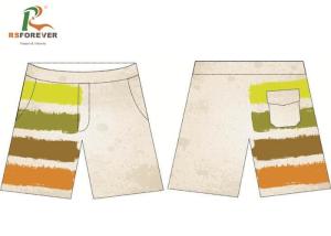 Wholesale Rainbow Colorful Printed Board Shorts Mens With Drawstring Flat Waistband from china suppliers