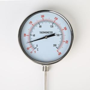 Wholesale Silver 150mm Bimetal Thermometer Dial 200C Stainless Steel For Hot Water Tanks from china suppliers