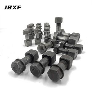 Wholesale Heavy Duty Excavator Track Shoe Bolts M24x120 Compatible With CAT 320 Komatsu PC200 Grade 10.9 Alloy Steel Anti-Corrosion Coating from china suppliers