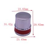 Leather Zinc Alloy Zamac Perfume Cap / Perfume Cover Color Customized