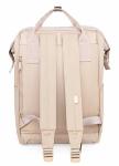 Khaki Canvas College Bags , Travel School Backpack With USB Charging Port