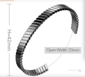 Wholesale Light Luxury Brand Classic Wide Couple Bracelet Stainless Steel Bangle Wrist Ring from china suppliers