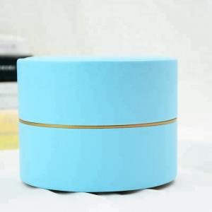 Wholesale Blue / Pink / Red Leather Jewelry Box With Custom Logo Empty Round Shape from china suppliers