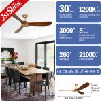 DC Motor Power Saving 3 Blade Ceiling Fan No Light 6 Speed Choice