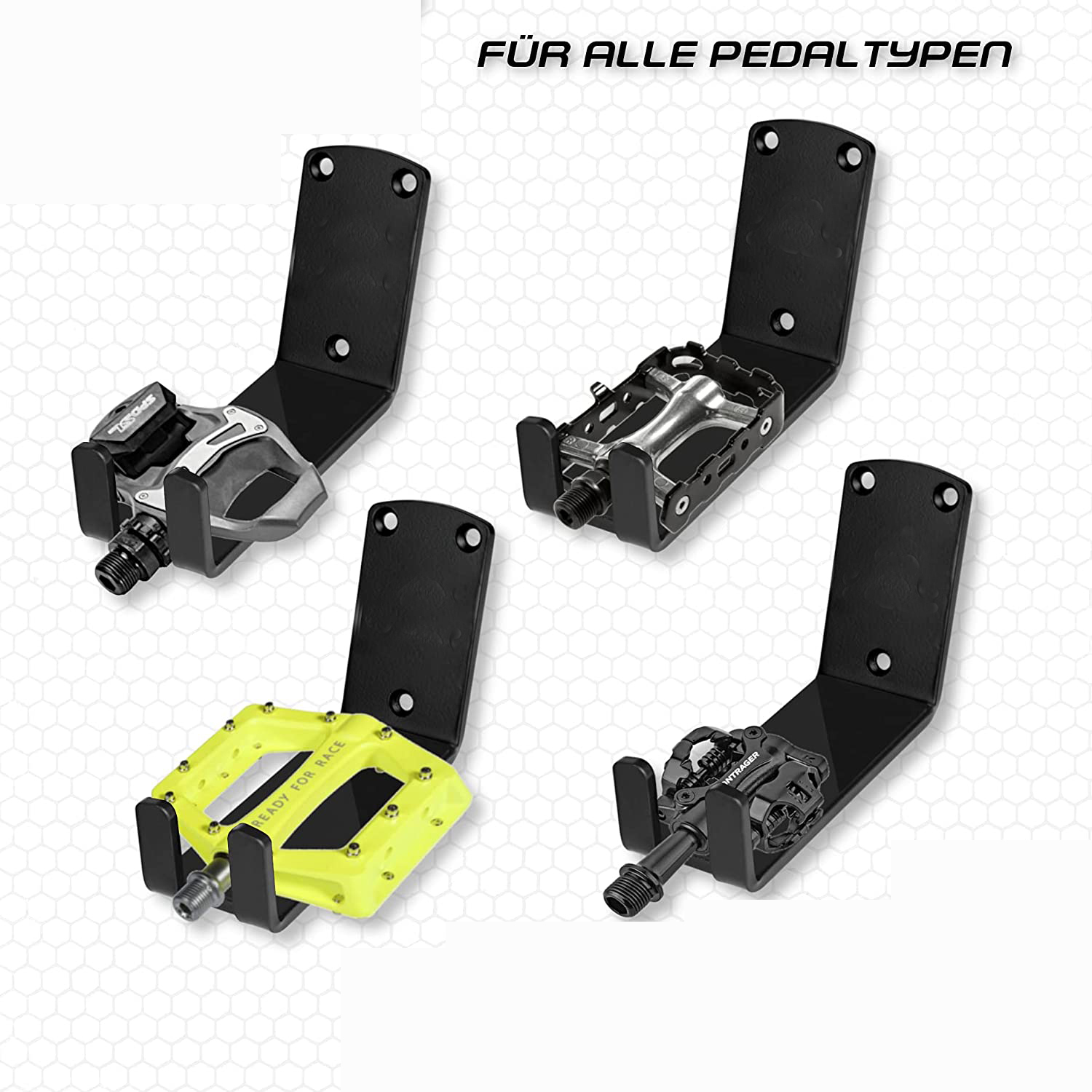 Secure Bike Pedal Suspension Rack for E-Bikes and MTB Road Bikes Black Steel Material