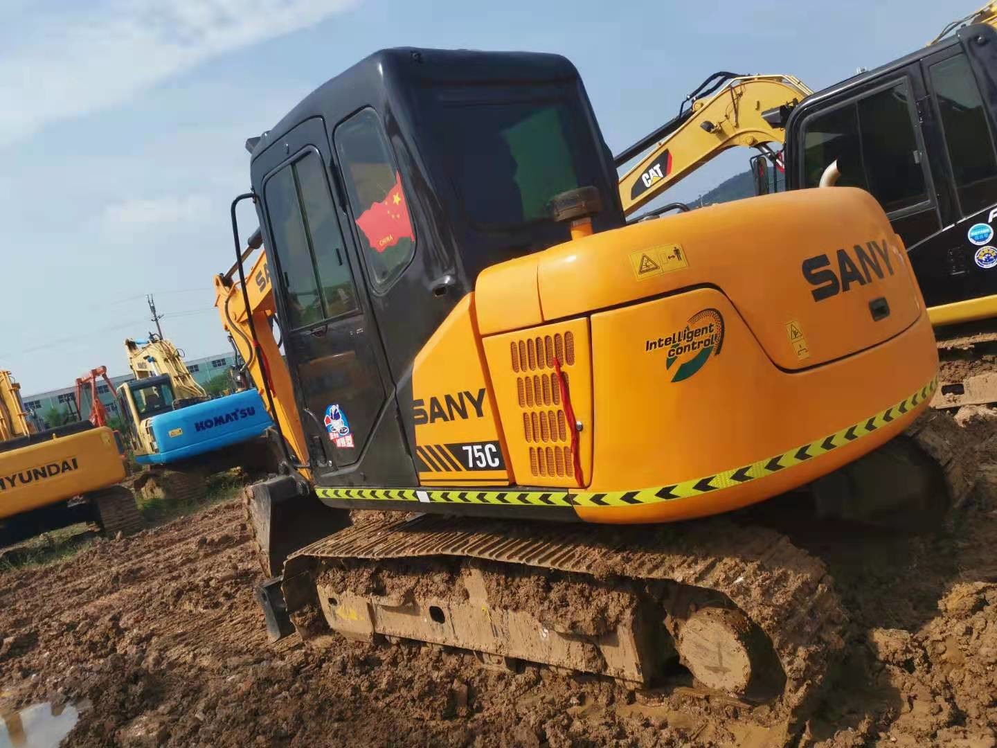 Intercooling ISUZU Engine 7T SY75C Used Sany Excavator