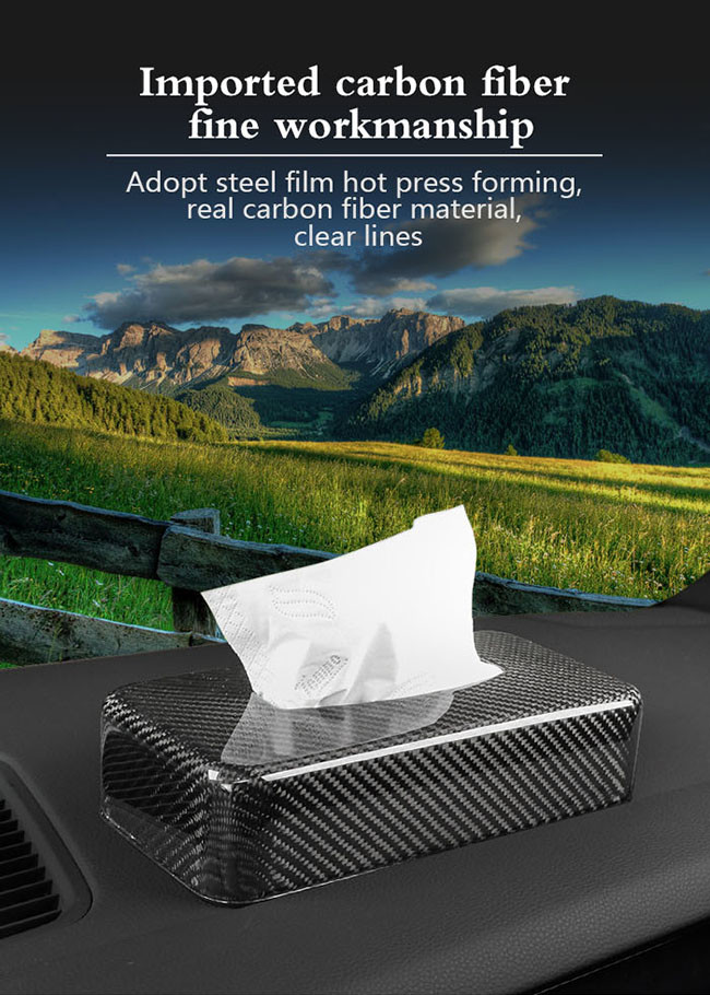 SGS Approved Slip Resistant Carbon Fiber Tissue Box