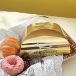 OEM Paper Cake Packaging Box , Sustainable Bakery Packaging Tulip Box With
