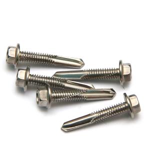 Wholesale Hardened 410 Stainless Self Steel Hex Head Drilling Screws For Metal Point #5 Hi Teks from china suppliers