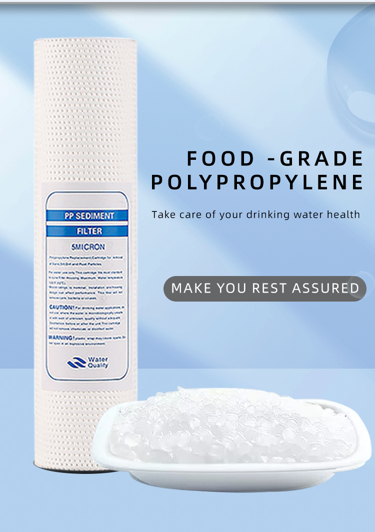 RV 10'' 1/5 Micron PP Filter for Household Sediment 100% Fresh Polypropylene ID 28MM