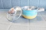 3 Different size kitchen stainless steel stock pot with glass cover commercial