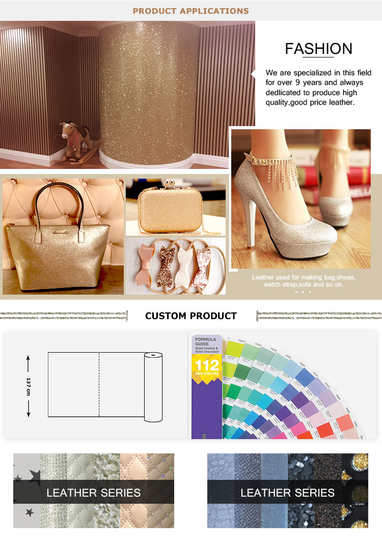 Decorative Application Glitter Wall Fabric Non Woven Easy Cutting