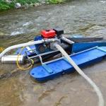 Portable 0.5T/H Mini Gold Dredging Boat 3.5m Length