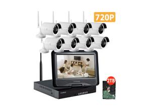 Wholesale IP66 8 Camera Wireless Cctv Systems / 720p Wireless Cctv Kits For Home Security from china suppliers