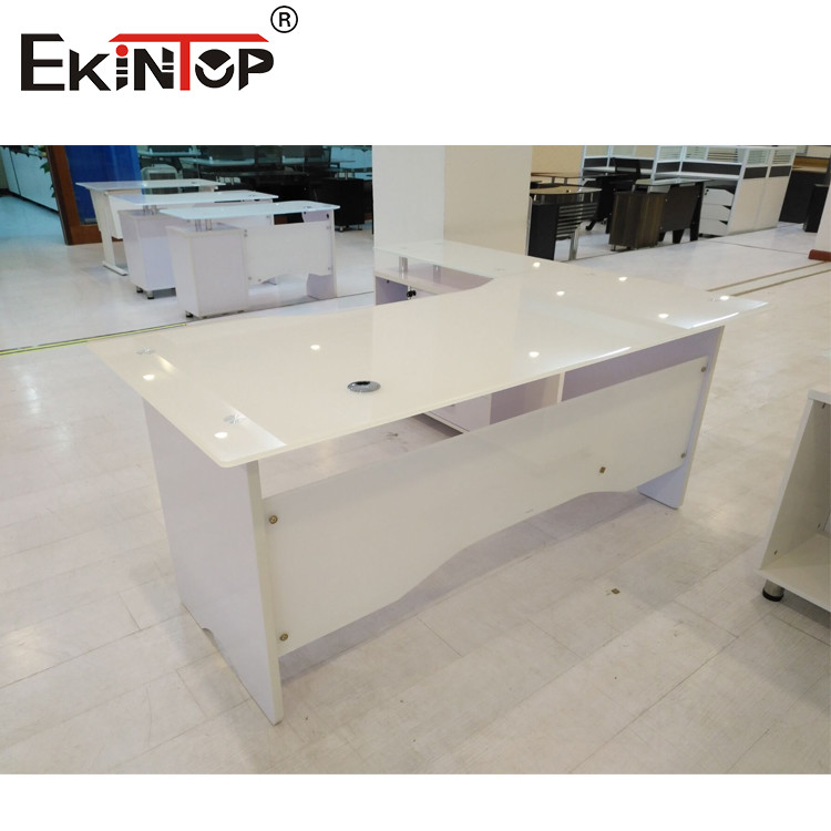 glass desk table