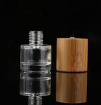 High Quality Nail Polish Bottle Bamboo Cap Glass Cosmetic Containers
