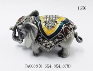 Wholesale Alloy Elephant Jewelry Box Small Jewelry Box elephant metal jewelry boxes elephant shape bejeweled box from china suppliers