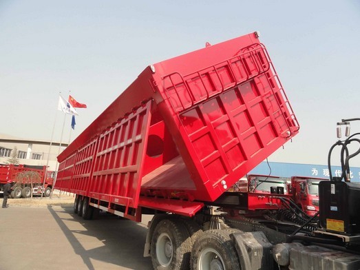 12000X2500X1500mm Tri-Axles Tipper/Side Dump Semi Trailer with HYVA Hydraulic Cylinder