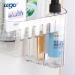 Clear Kitchen Storage Bath Organizer Basket Wall Mount For Shower Bar