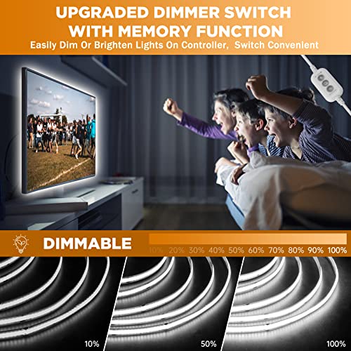 50000 Hours Working Time Christmas Day LED Light Strips 4.92ft/1.5m USB COB Dimmable