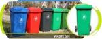 plastic bin 240 liter waste bin for waste management double recycling sensor