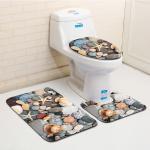 Dolphin Beach Toilet Seat Cushion Anti Skip Toilet Tank Cover Set