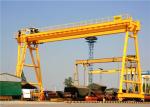 Double Girder Mechanical Gantry Crane Rail Track With Electric Hoist Lifting