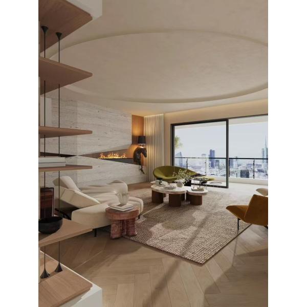 Italian Roman Travertine Slab Natural Stone Versatile For Wall Cladding
