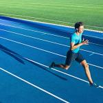 Blue 13mm Thickness Sandwich System Running Track No Bulging Anti-Slip
