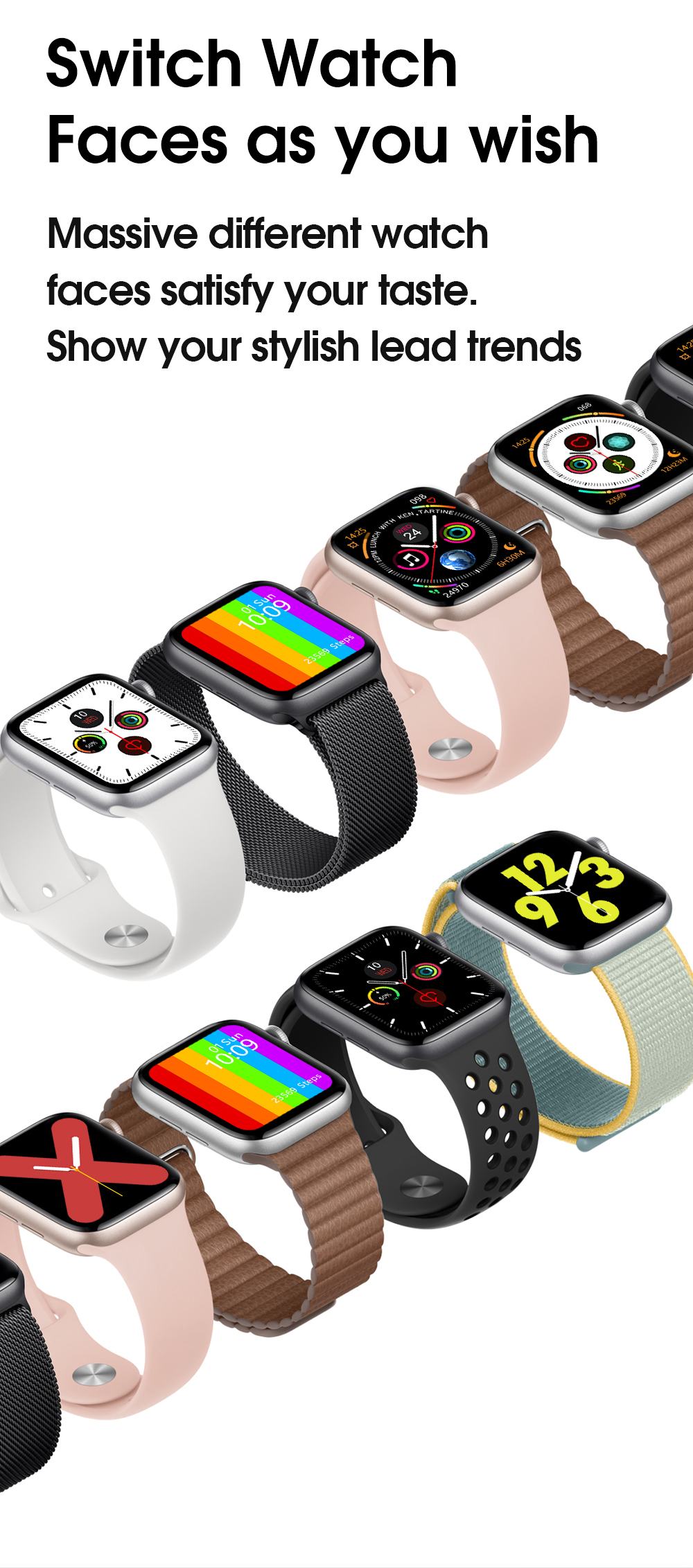 Sport Smart Watch W26 Customize Gift Boxes Health New Silicone Custom OEM Smartwatches
