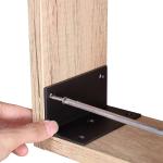 Iron L Right Angle Bracket Metal Joint Corner Brace for Wood Shelves Versatile