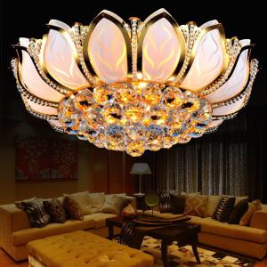 Wholesale Lotus Flower unique crystal ceiling light for sitting room Bedroom Decorative (WH-CA-14) from china suppliers