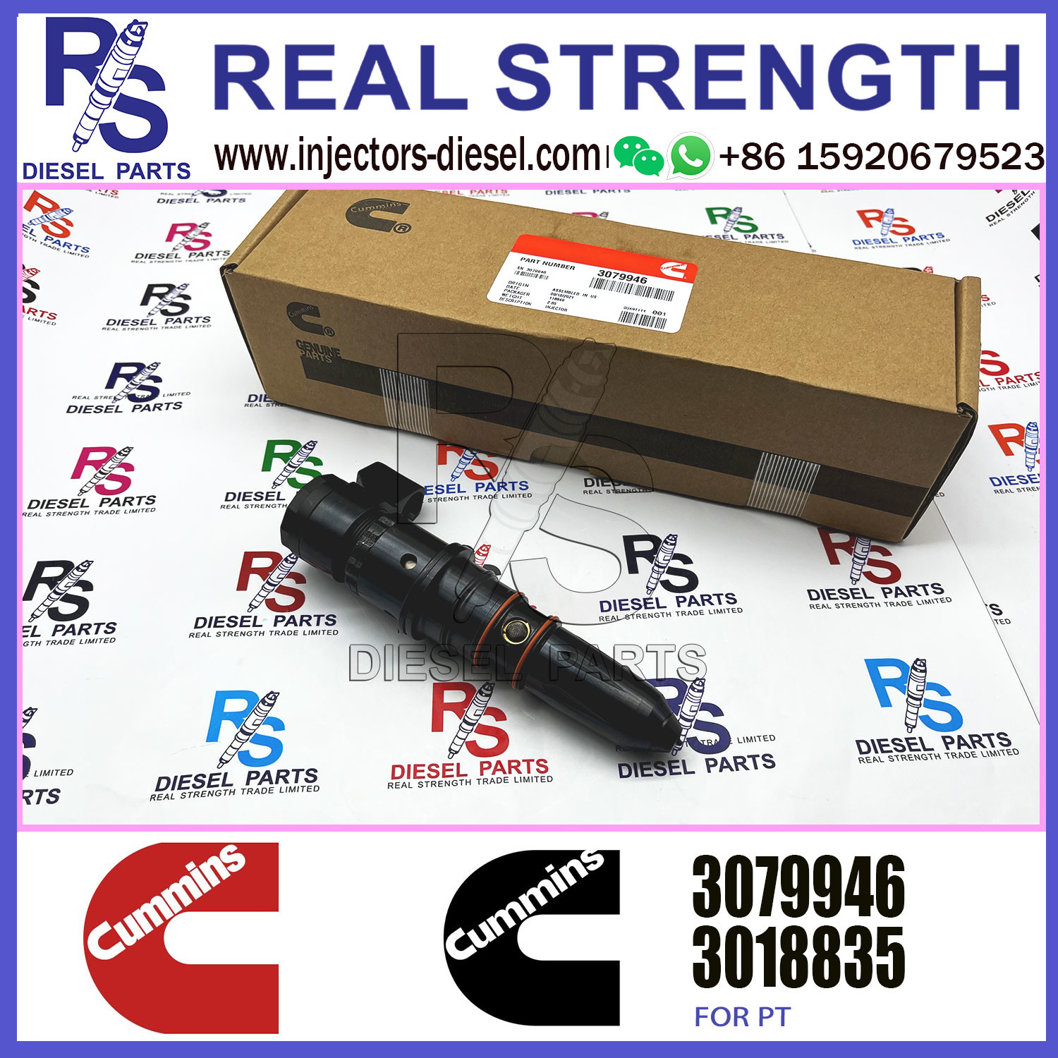 K19 KTA19 K38 KTA38 K50 KTA50 Diesel Engine Spare Common Rail Fuel Injector 3079946