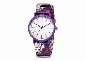 Wholesale Violet color print logo fashion lady watches nylon strap 20mm from china suppliers