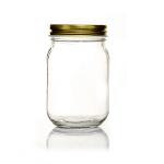 Wholesale Jar Food Storage Canister Transparent Borosilicate Glass With Metal