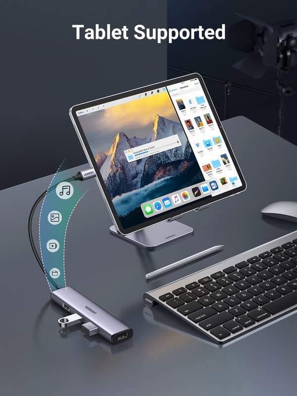 4 in 1 Hub USBC to USB Hub with 4 USB 3.0 Ports Aluminum Shell USB-C Hub for Laptop