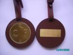 High quality promotional leather / PU personalised bag tags / Flag bag tags
