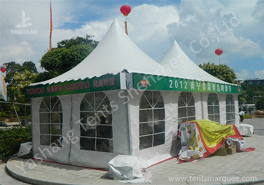 Outside White Durable High Peak Tents , 4M X 4M Aluminum Structure Tent