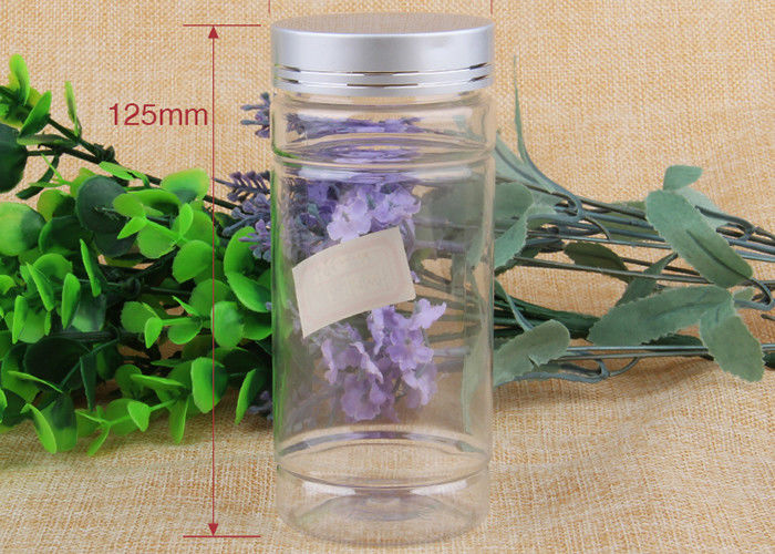 Free Sample Custom Size / Color Plastic Square / Round Clear Pet Jars With Lid For Food