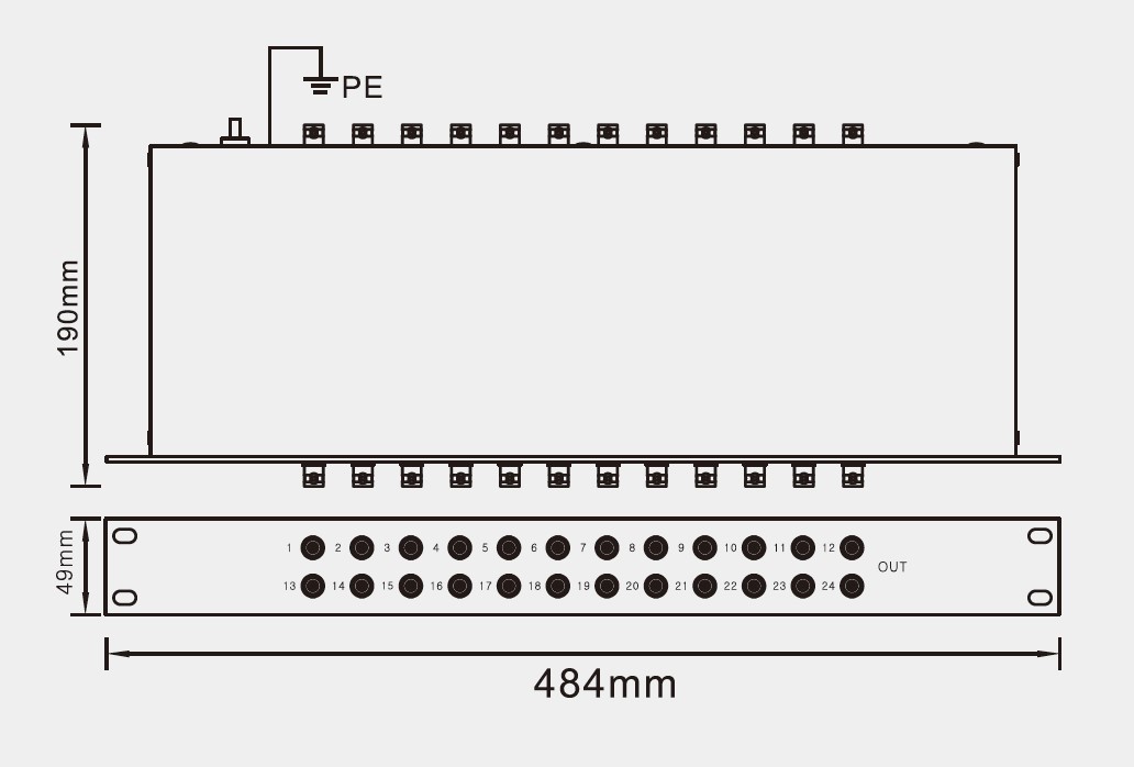 6V Low Voltage Arrester Cable Surge Coaxial Video Signal SPD 5kA BNC 24 Sockets