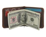 11.5x8x1cm 0.06kg Mens PU Leather Wallet Money Clip Card Holder Slim Bifold BM