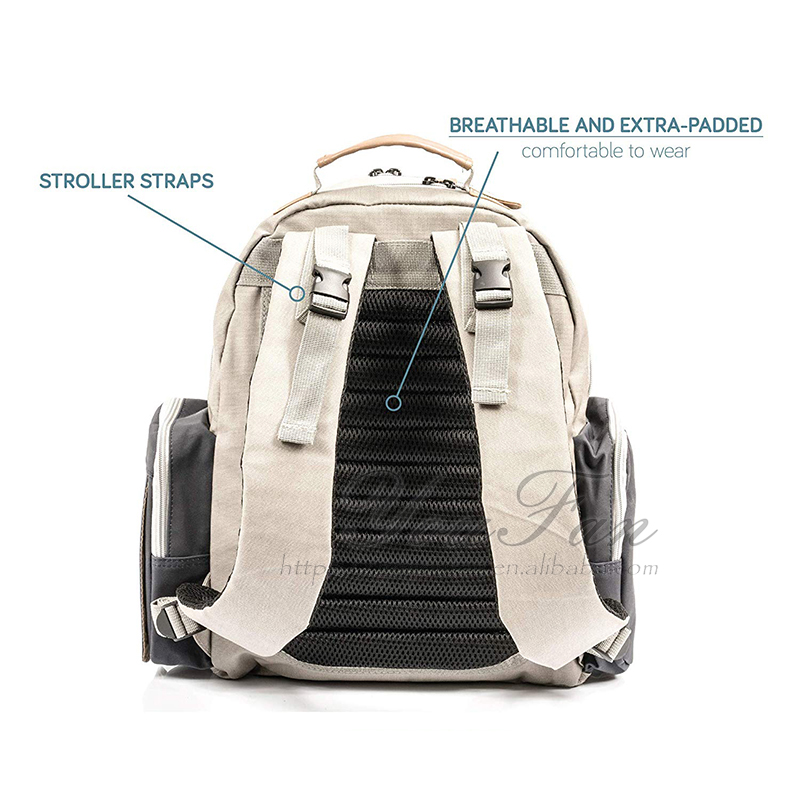Waterproof Coated Canvas Baby Bag mother baby diaper bag
