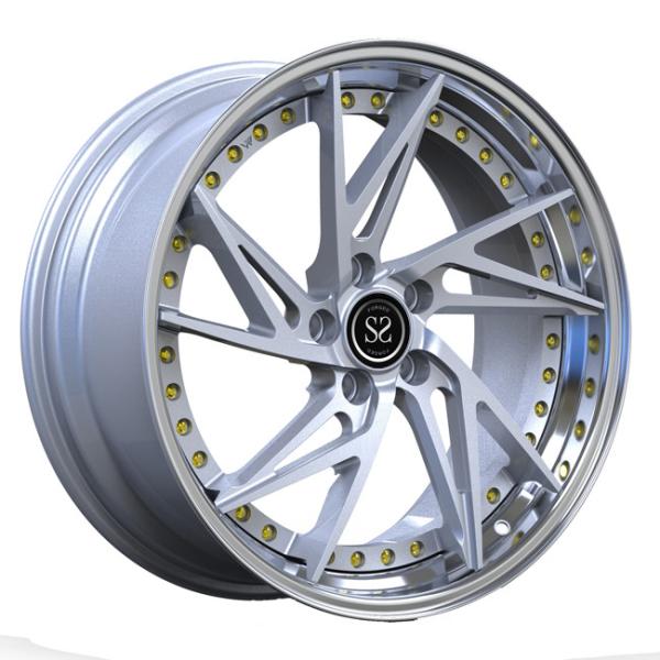 Silver Discs 2 PC Wheels Polish Lips 20inch For Volkswagen T5 Forged Rotational