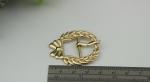 Custom hardware accessories 22 mm gold lace butterfly shape pin belt buckle for