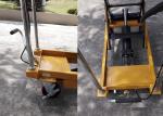 Hand Operated Movable Lift Table Double Scissor Heavy Duty Steel Construction