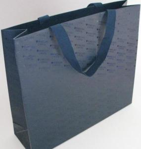 Wholesale Fashion Black Paper Bags With Handles , Company Logo Promotional Gift Bags from china suppliers