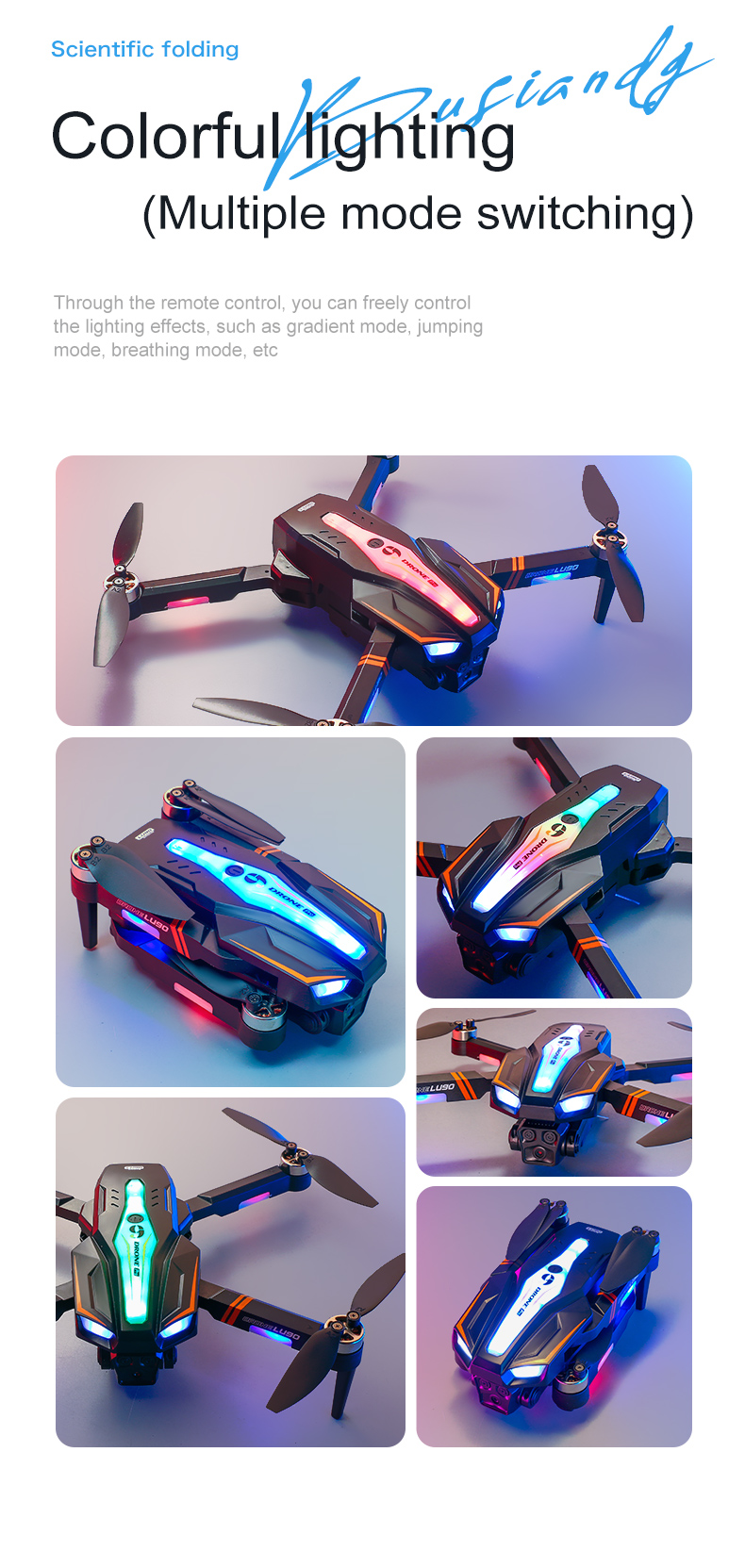 Beginner Drones Three-axis Flow Positioning Brushless Mini Foldable Drone with Infrared Obstacle Avoidance and 4k Camera
