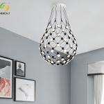 Modern Simple Restaurant Creative Grid Glass Pendant Light For Clothing Store