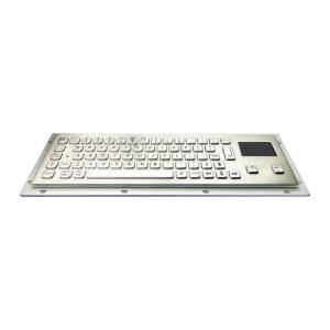 Wholesale Rugged Compact IP65 Waterproof Vandal-proof Stainless Steel Industrial Military Kiosk Keyboard With Touchpad from china suppliers